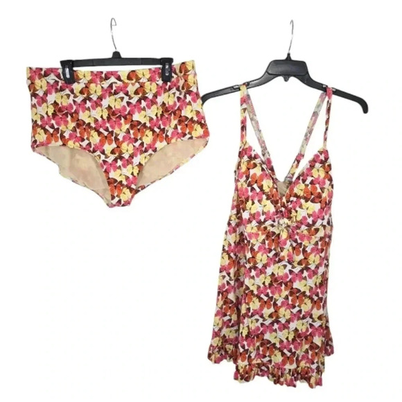 {Always for Me} Plus Size Flutter Two Piece Swimdress - Ladies' Bathing … - Picture 5 of 17